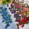 HOBBIESAY 8Pcs 8 Colors 3D Flower Pattern Computerized Embroidery Appliques PATC-HY0001-15-4