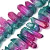 Two Tone Natural Quartz Crystal Beads Strands G-Z131-K01-03-2