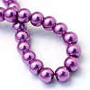 Baking Painted Pearlized Glass Pearl Round Bead Strands HY-Q003-10mm-16-4