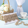5 Yards Metallic Yarn Flower Lace Trim Ribbons SRIB-HY0001-07B-4