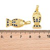 Brass Micro Pave Cubic Zirconia Pendants CU-CBAB3AD-08G-04-3