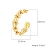 304 Stainless Steel Half Hoop Earrings for Women WG15C72-01-2