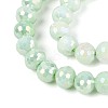 Anti-Tarnish Electroplate Glass Beads Strands X-GLAA-N056-6mm-09-4
