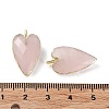 Natural Rose Quartz Pendants X-G-G012-12G-02-4