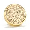 Brass Retro Initials Wax Sealing Stamp AJEW-F045-D18-4