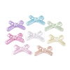Spray Painted Textured Opaque Acrylic Beads OACR-N160-17-1