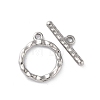 Non-Tarnish 304 Stainless Steel Ring Toggle Clasps STAS-A092-09B-P-1