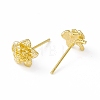 Brass Flower Stud Earrings for Women KK-A172-18G-1