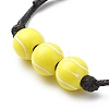 2Pcs 2 Colors Acrylic Tennis Beaded Bracelet BJEW-JB08558-01-6