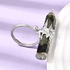 Natural Peridot & Brass Cuff Rings for Women RJEW-G374-01P-09-3