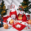 4Pcs 4 Styles Christmas Theme Velvet Packing Pouches ABAG-BC0001-50-4