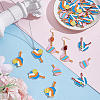 36Pcs 6 Styles Zinc Alloy Enamel Pendants FIND-PH0038-37-4