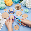 2 Sets Wood Pompom Ball Trimming Cutting Guide DIY-BC0006-79-3