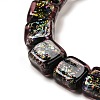 Handmade Dichroic Foil Glass Beads Strands DICH-U001-07J-3