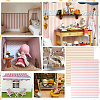 4Bags 2 Colors PVC Self-Adhesive Wallpaper for Dollhouse DIY-PH0036-71-5