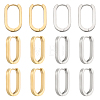 6 Pairs 2 Colors 304 Stainless Steel Huggie Hoop Earrings STAS-UN0025-25-1
