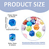 20Pcs UV Plating Opaque Acrylic Beads OACR-TADJ0001-08-2