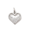 Brass Micro Pave Cubic Zirconia Charms KK-C139-25C-P-1