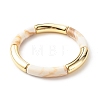 Acrylic Imitation Gemstone Curved Tube Beaded Chunky Stretch Bracelet for Women BJEW-JB07634-2