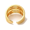 Rack Plating Brass Micro Pave Clear Cubic Zirconia Cuff Rings for Women RJEW-G325-13B-GP-3