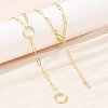 Brass Paperclip Chain Y Lariat Necklaces NJEW-H087-06F-G-1