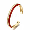 Brass Micro Pave Clear Cubic Zirconia Cuff Bangles BJEW-N302-004D-NF-3