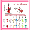 1 Bag Acrylic & Alloy Pendant Decorations HJEW-BM0001-84-2