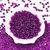 6/0 Baking Paint Transparent Fringe Glass Seed Beads X1-SEED-N006-06H-2