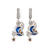 Rack Plating Alloy Crystal Rhinestone European Dangle Charms FIND-C055-23P-1