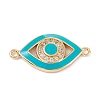Brass Micro Pave Clear Cubic Zirconia Links KK-P201-40G-B-1