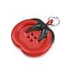 Button 304 Stainless Steel Enamel Pendants SA-CBAE390-01D-2