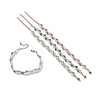Natural Mixed Stone & Shell Pearl Beaded Bracelets Set BJEW-TA00041-1