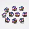 Faceted Glass Rhinestone Charms RGLA-F055-8x8-001VO-1