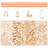 240Pcs 4 Style  Brass Folding Crimp Ends KK-PH0003-63-6