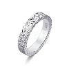 925 Sterling Silver with Micro Pave Cubic Zirconia Rings UR9456-13-1