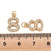 304 Stainless Steel Rhinestone Pendants STAS-N133-03I-G-3