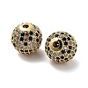 Brass Micro Pave Cubic Zirconia Beads KK-L229-024G-2