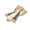 Brass Micro Pave Clear Cubic Zirconia Chandelier Component Charms CU-CBA83BD-17G-2