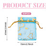 50Pcs Heart Printed Organza Bags OP-TADJ0001-01A-3