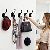 6Pcs Aluminum Wall Mounted Hook Hangers ODIS-JOY0001-02B-5
