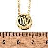 Brass Pave Cubic Zirconia Birth Stone Constellation Pendant Cable Chain Necklaces NJEW-D334-01G-01-5