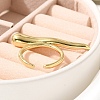 Rack Plating Brass Cuff Finger Rings for Women RJEW-C115-03G-3