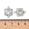 Brass Micro Pave Cubic Zirconia and Glass Links Connector Charms GL-CBA86BA-01P-D-3