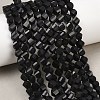 Natural Shungite Beads Strands G-P611-C35-01-1