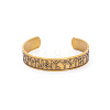 Viking Rune Engraved Pattern 304 Stainless Steel Cuff Bangles for Men WG7ABAB-02-1