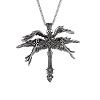 Tibetan Style Alloy Angel Wings Cross Pendant Necklaces FS-WG1EE03-01-5
