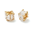 Brass Pave Cubic Zirconia Beads KK-H532-21A-G-1