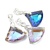 AB Color Plated Electroplate Glass Pendants PALLOY-JF05305-01-2