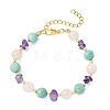 Natural Mixed Gemstone & Non-magnetic Synthetic Hematite Beaded Bracelets for Women BJEW-JB13901-3
