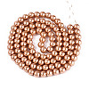 Baking Paint Pearlized Glass Pearl Round Bead Strands HY-Q330-8mm-50-2